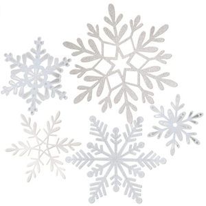 Martha Stewart White and Silver Snowflake Decor